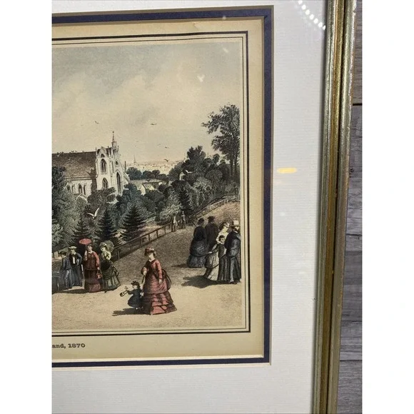 1870 Antique COLOR Print  / CITY OF CLEVELAND, OHIO - Picture 7 of 9